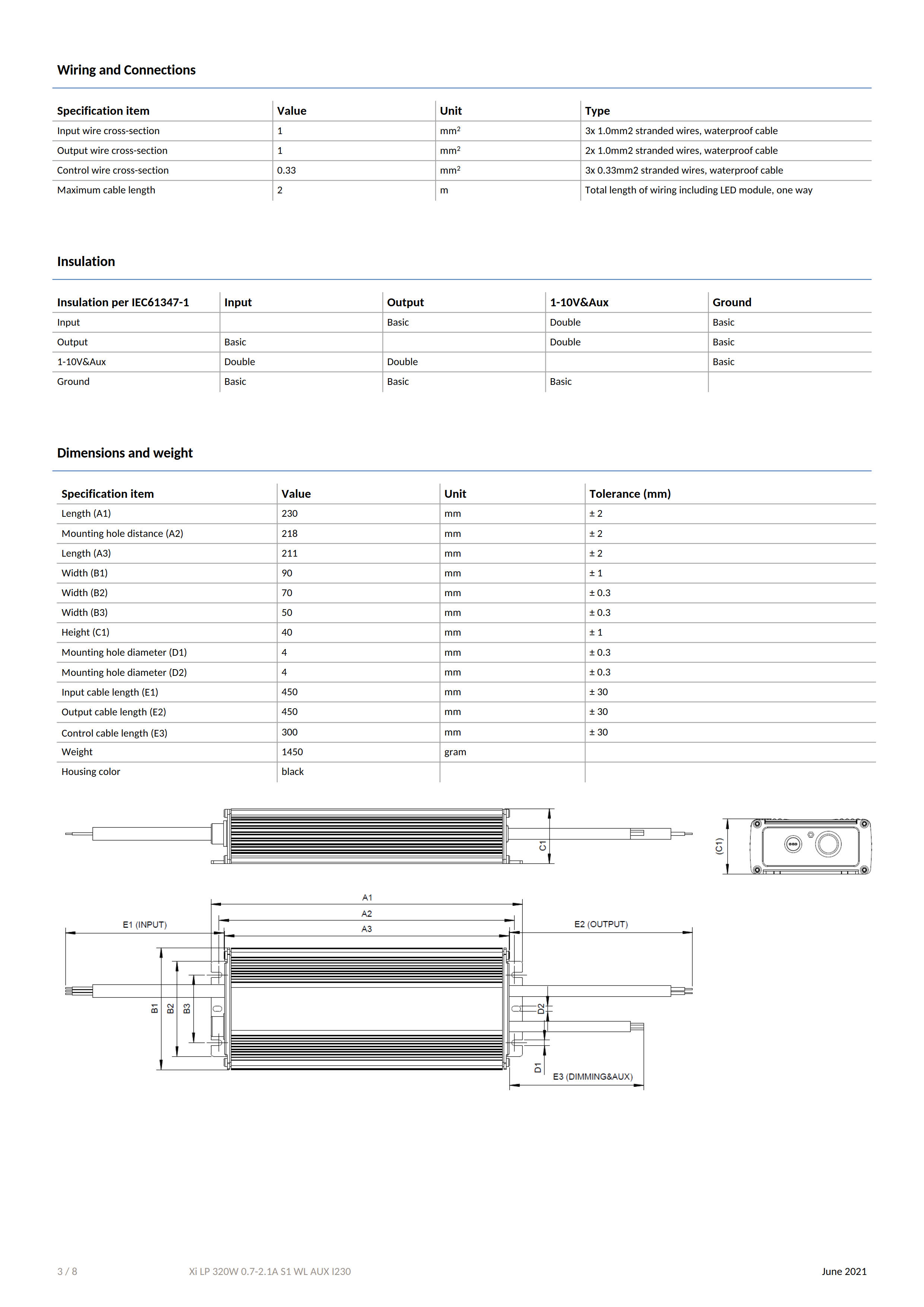 PHILIPS Xi LP 320W 0.7-2.1A S1 WL AUX I230 929002882780