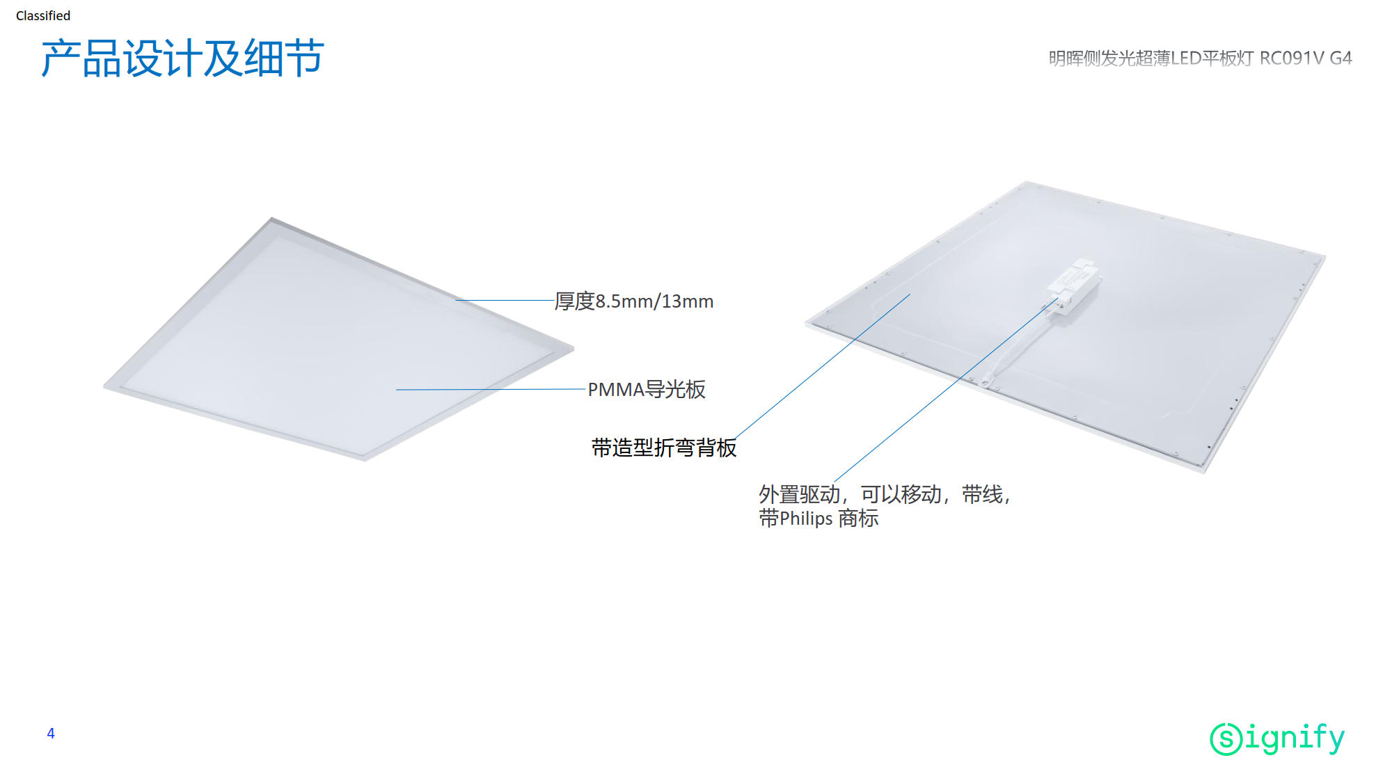 PHILIPS LED Panel light RC091V G4 available now