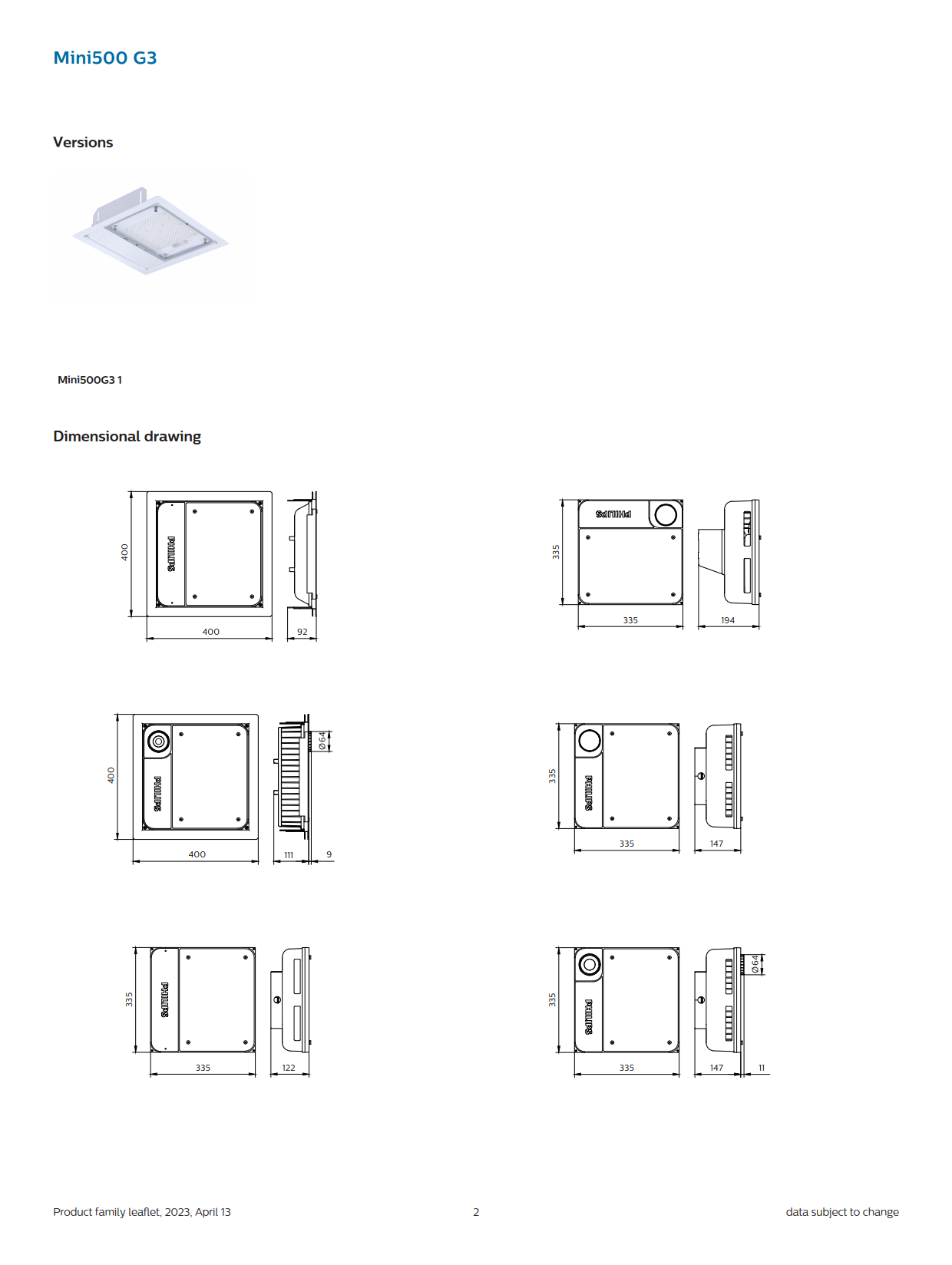 PHILIPS PETROL STATION BCP500 G2 LED125/NW GU5.3 S-WB 911401540151
