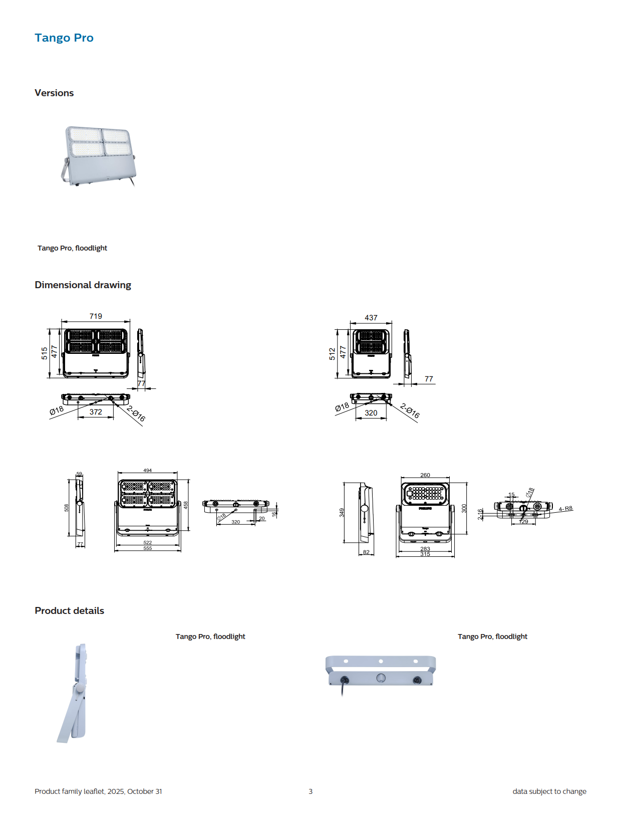 PHILIPS LED Flood Light BVP565 LED672/757 430W EP S6 911401613409 PHILIPS LED Flood Light BVP565 LED672/757 430W EP S6 911401613409