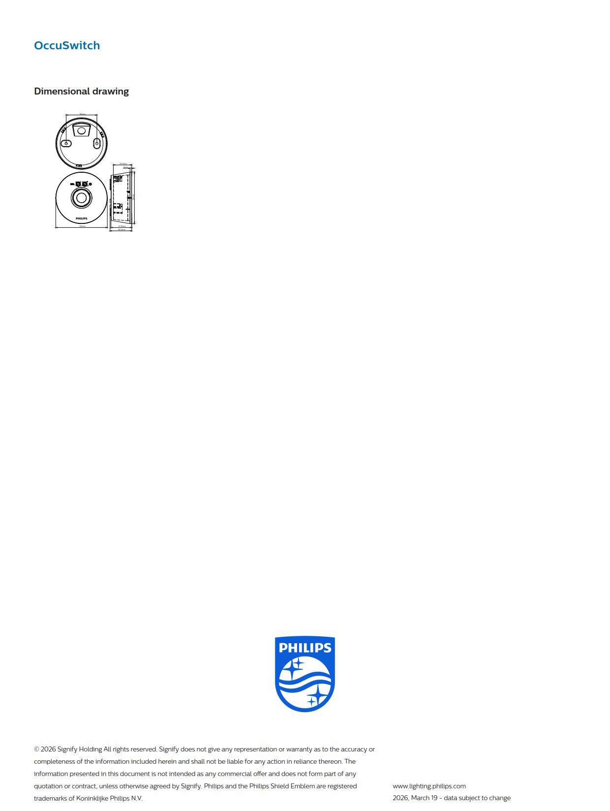 PHILIPS Sensor OccuSwitch SES LCM1060 Occ PIR WH 911401542702