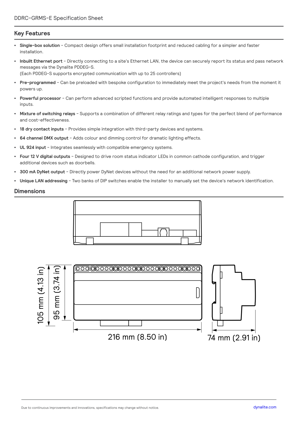 Signify Dynalite PHILIPS Dynalite DDRC-GRMS-E Multi-protocol Switching Room Controller 913703334009 Signify Dynalite PHILIPS Dynalite DDRC-GRMS-E Multi-protocol Switching Room Controller 913703334009