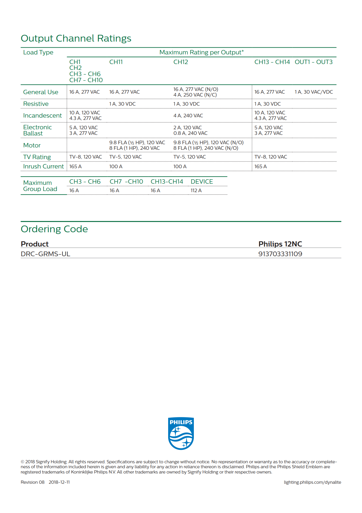 Signify Dynalite PHILIPS Dynalite DRC-GRMS-UL Switching Room Controller 913703331109 Signify Dynalite PHILIPS Dynalite DRC-GRMS-UL Switching Room Controller 913703331109