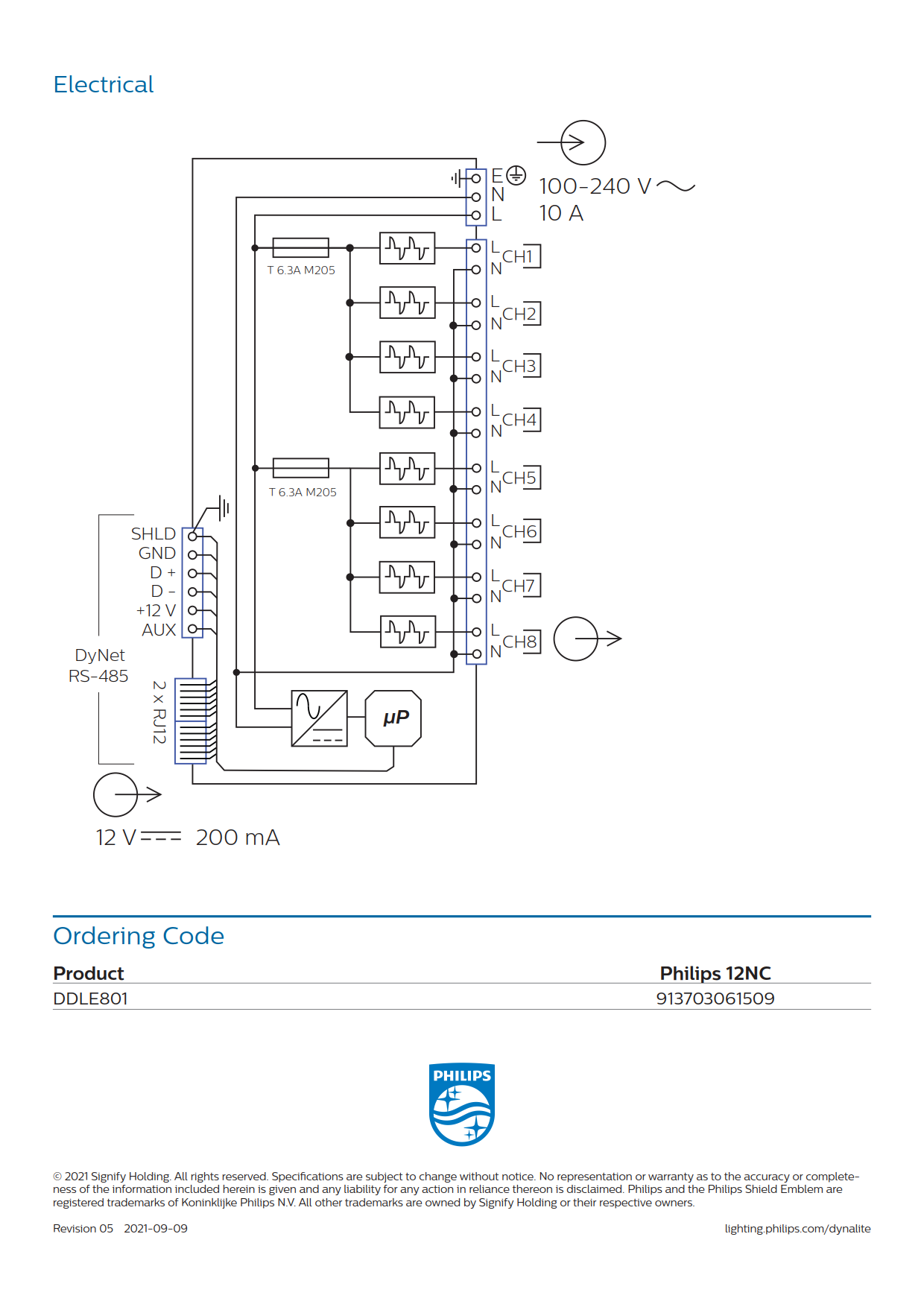 Signify Dynalite PHILIPS Dynalite DDLE801 Leading Edge Dimmer Controller 913703061509 Signify Dynalite PHILIPS Dynalite DDLE801 Leading Edge Dimmer Controller 913703061509