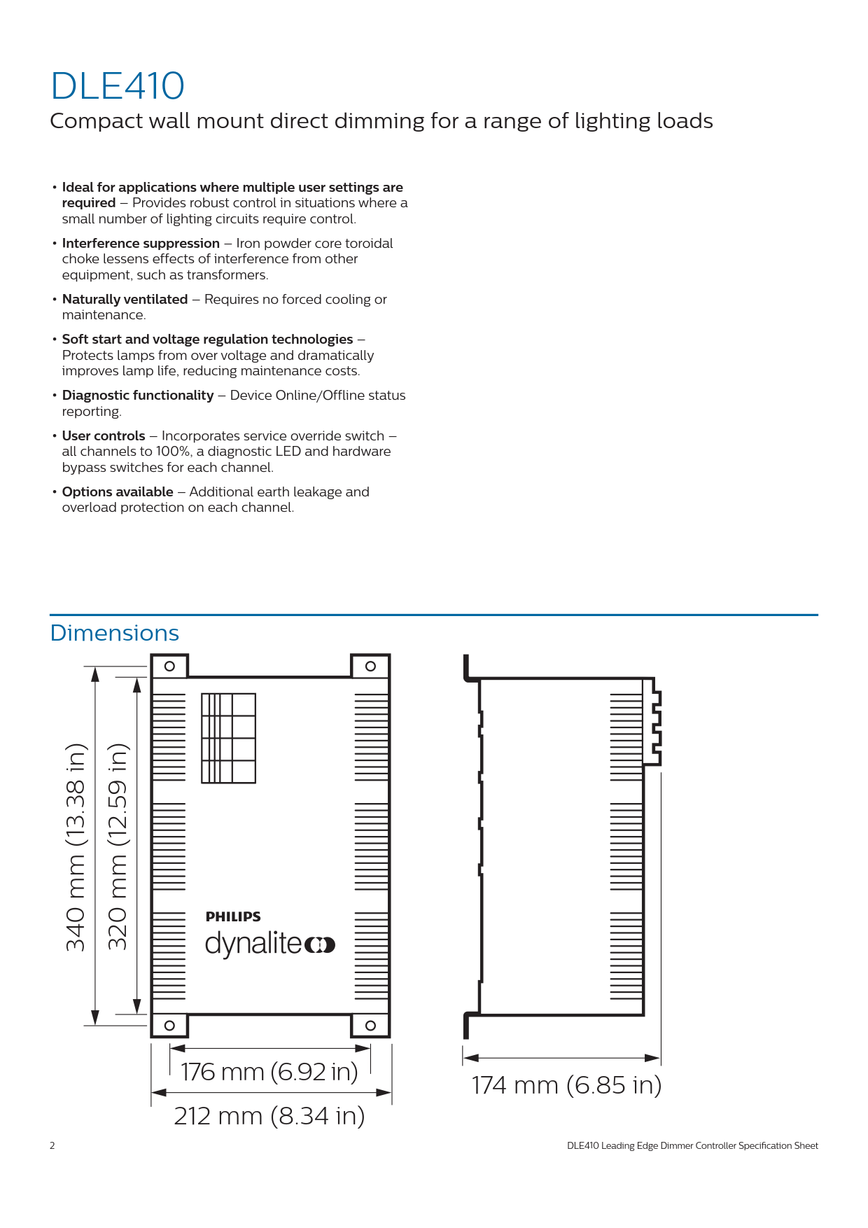 Signify Dynalite PHILIPS Dynalite DLE410 Leading Edge Dimmer Controller 913703006009 Signify Dynalite PHILIPS Dynalite DLE410 Leading Edge Dimmer Controller 913703006009