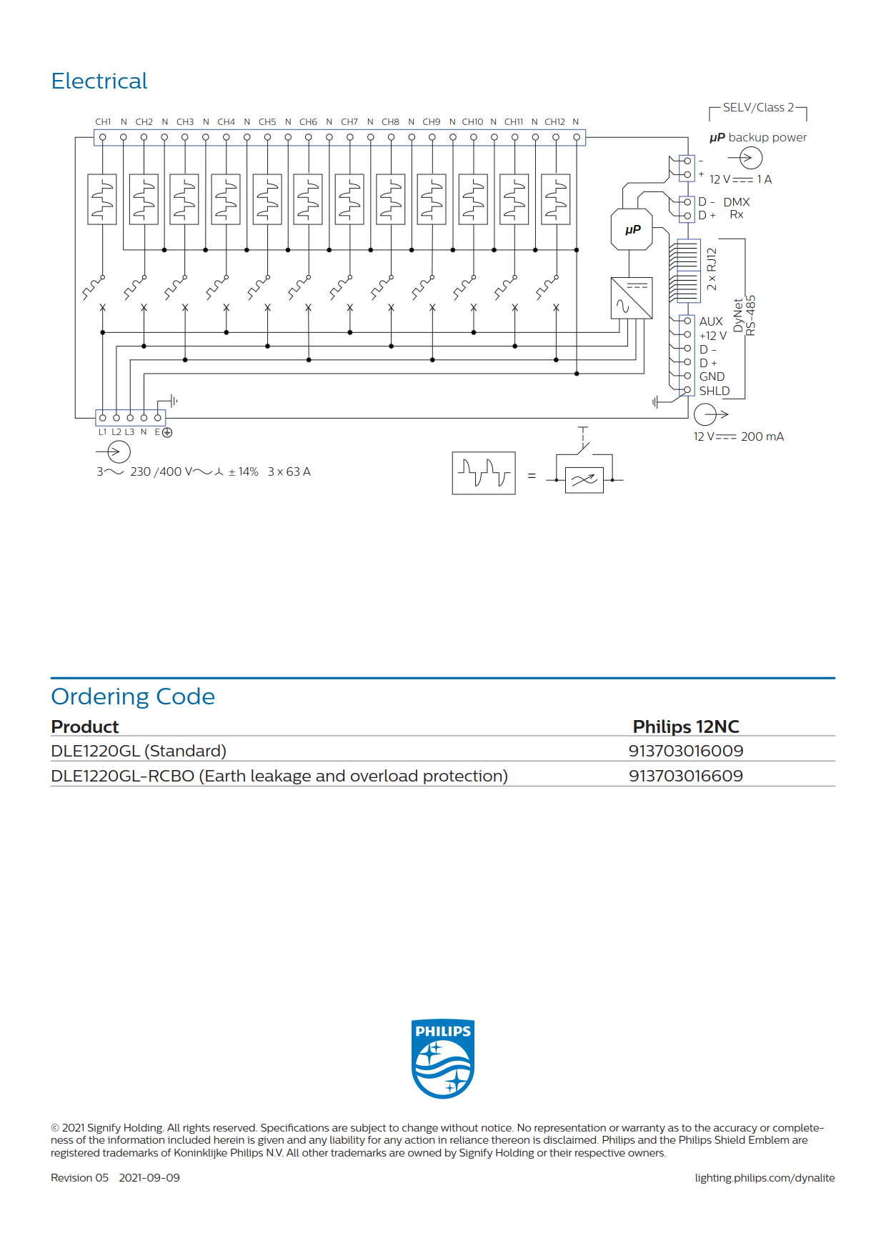 Signify Dynalite PHILIPS Dynalite DLE1220GL Leading Edge Dimmer Controller 913703016009 Signify Dynalite PHILIPS Dynalite DLE1220GL Leading Edge Dimmer Controller 913703016009