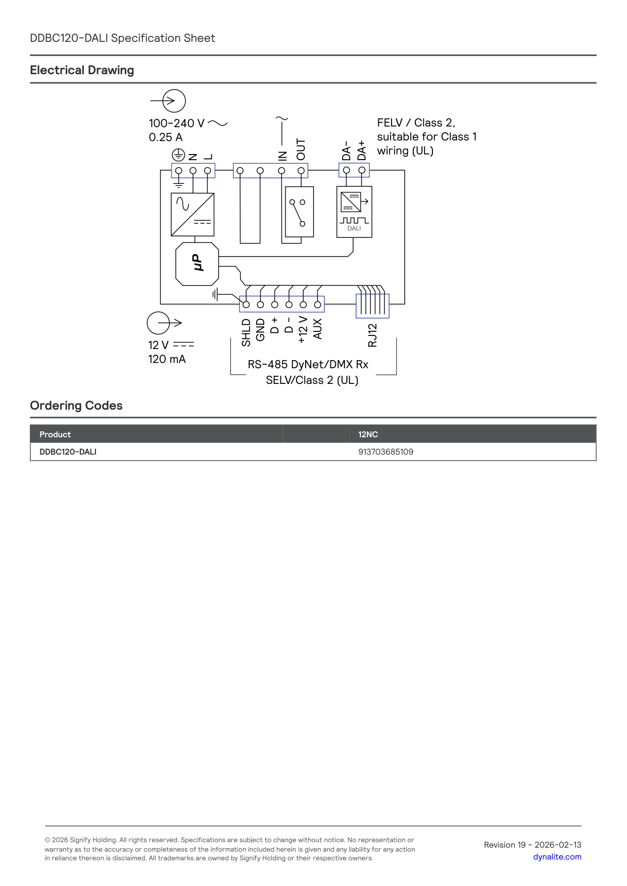 Signify Dynalite PHILIPS Dynalite DDBC120-DALI MultiMaster DALI Driver Controller 913703685109 Signify Dynalite PHILIPS Dynalite DDBC120-DALI MultiMaster DALI Driver Controller 913703685109