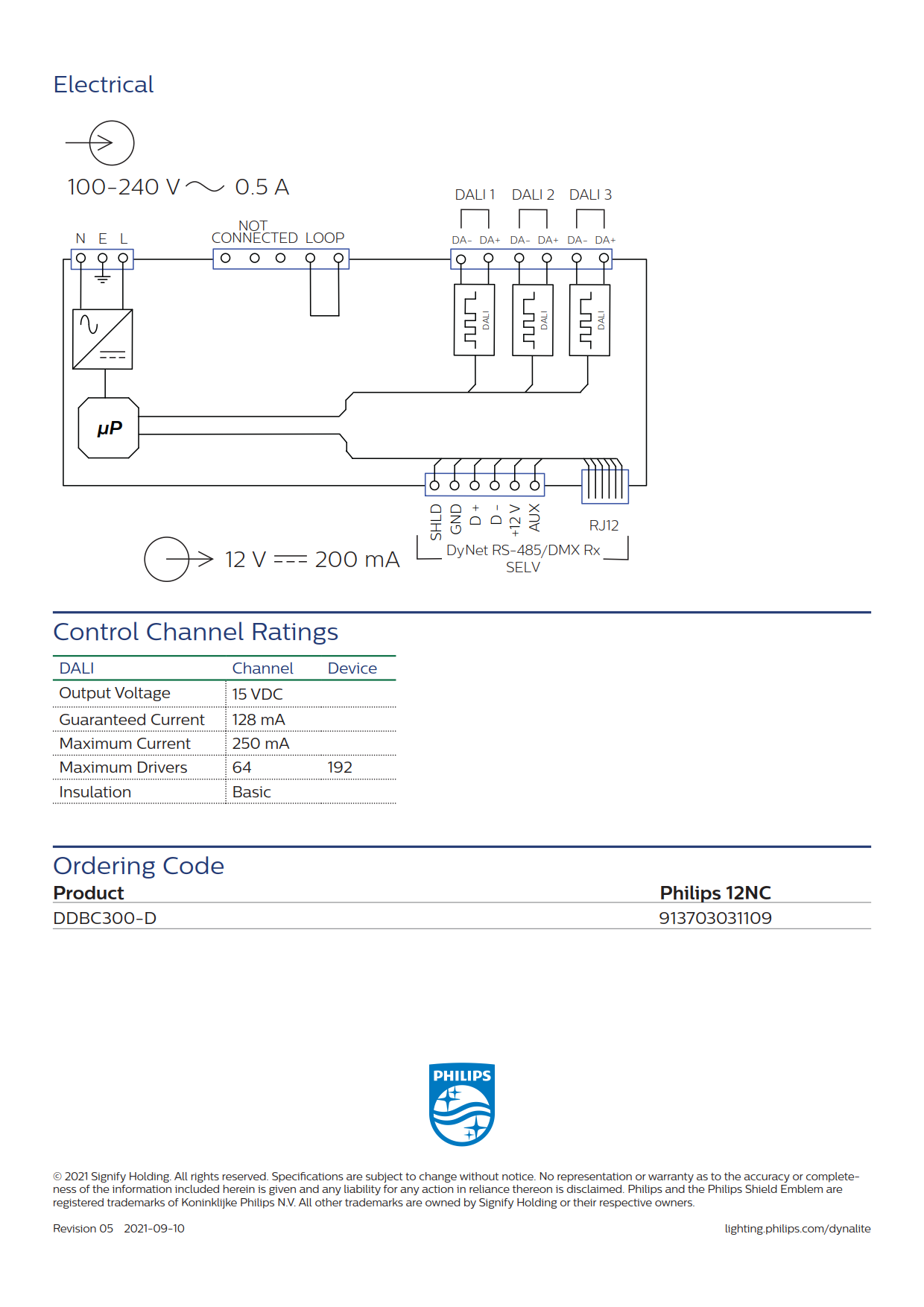 Signify Dynalite PHILIPS Dynalite DDBC300-DALI DALI Driver Controller 913703031109 Signify Dynalite PHILIPS Dynalite DDBC300-DALI DALI Driver Controller 913703031109