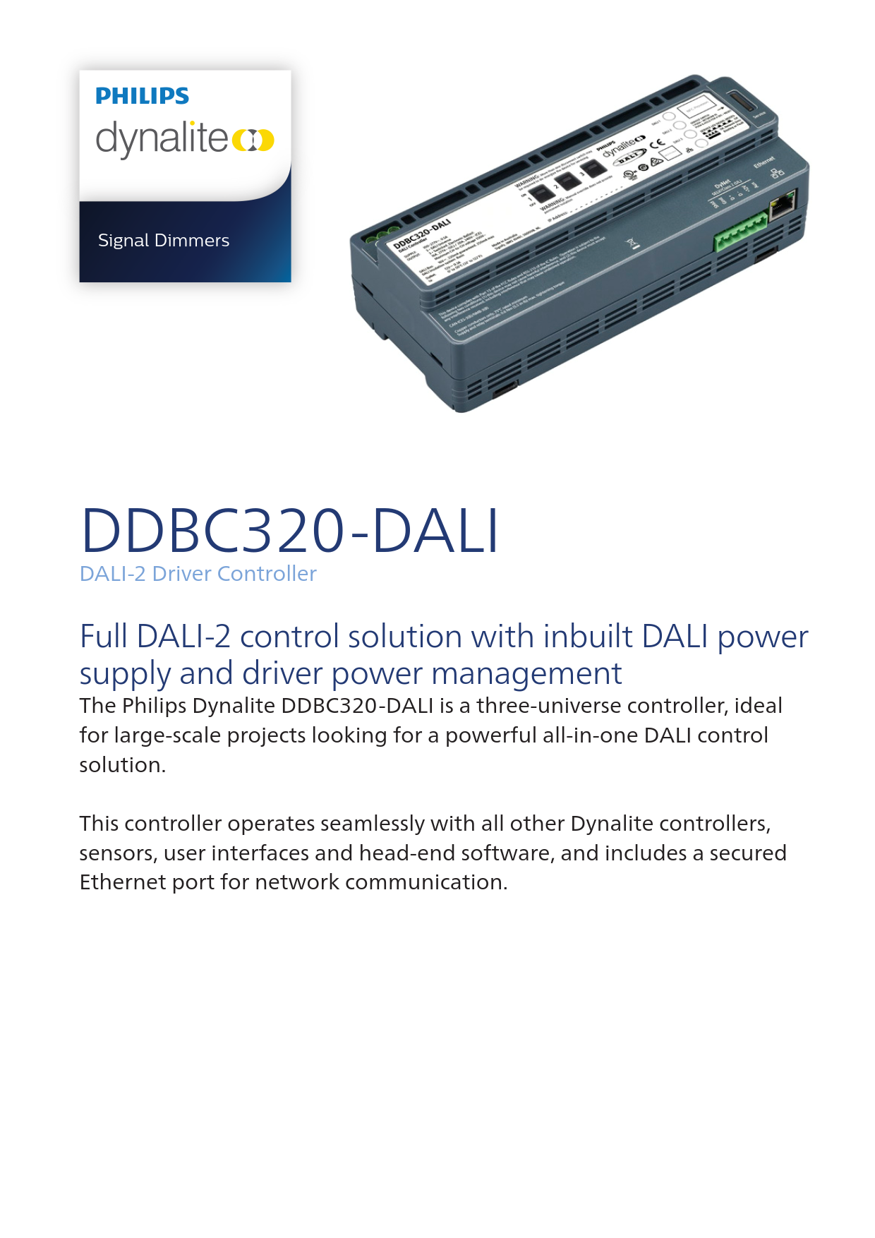 Signify Dynalite PHILIPS Dynalite DDBC320-DALI DALI Driver Controller 913703031209 Signify Dynalite PHILIPS Dynalite DDBC320-DALI DALI Driver Controller 913703031209