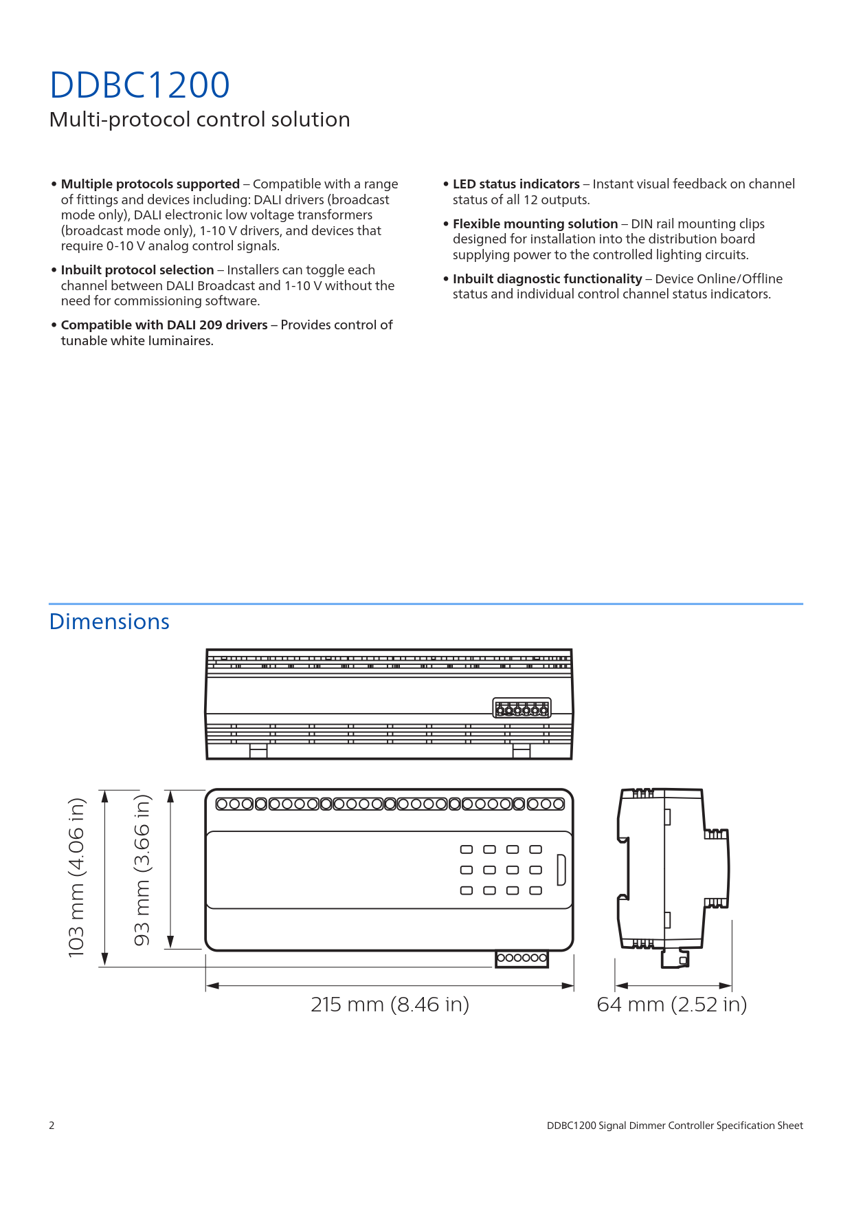 Signify Dynalite PHILIPS Dynalite DDBC1200 Signal Dimmer Controller 913703035109 Signify Dynalite PHILIPS Dynalite DDBC1200 Signal Dimmer Controller 913703035109