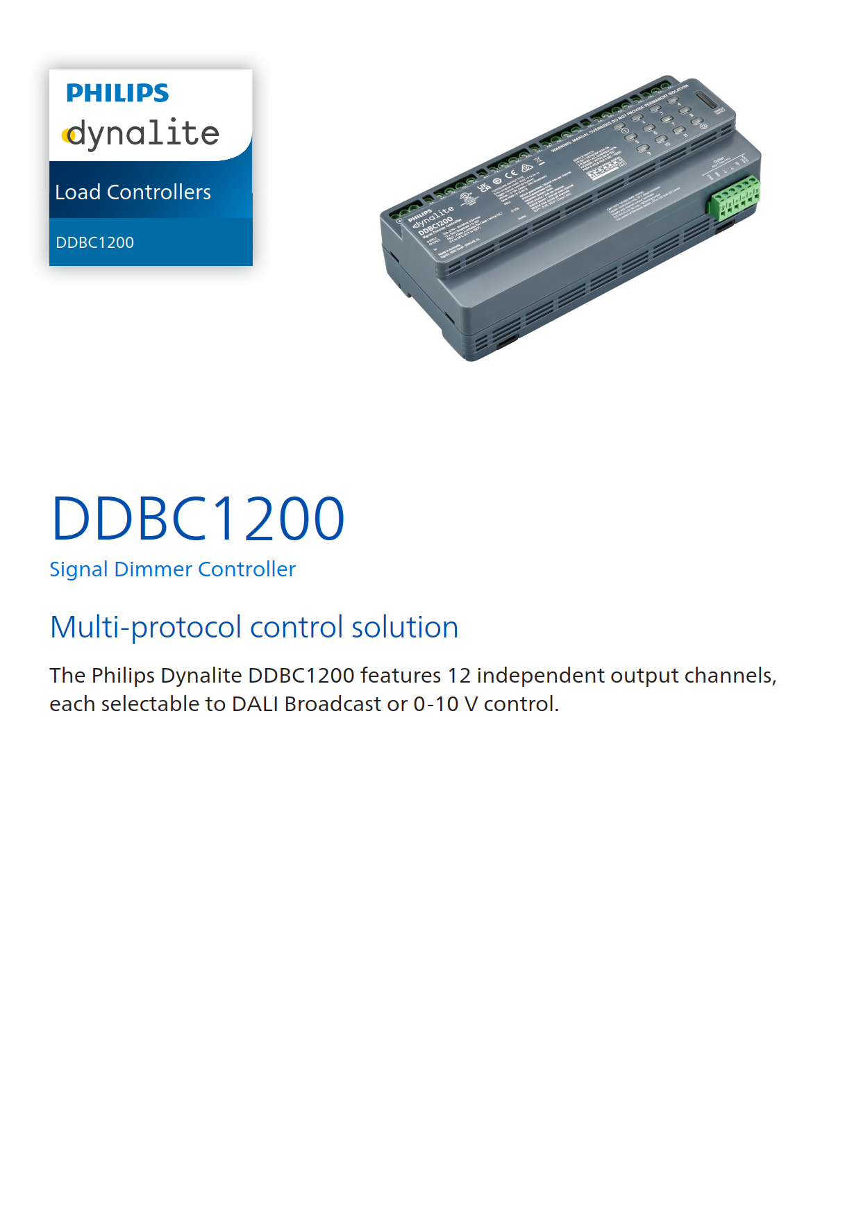Signify Dynalite PHILIPS Dynalite DDBC1200 Signal Dimmer Controller 913703035109 Signify Dynalite PHILIPS Dynalite DDBC1200 Signal Dimmer Controller 913703035109