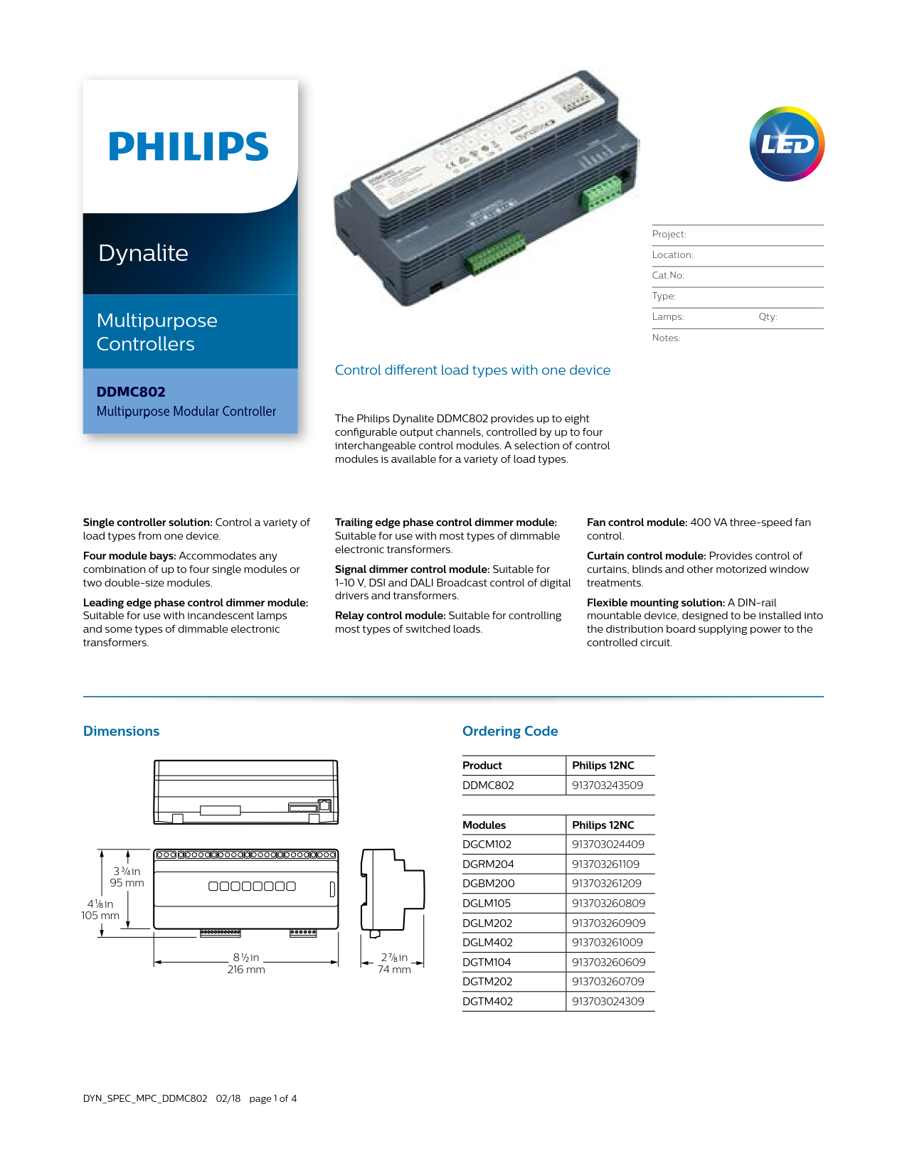 Signify Dynalite PHILIPS Dynalite DDMC802 Multipurpose Modular Controller 913703243509 Signify Dynalite PHILIPS Dynalite DDMC802 Multipurpose Modular Controller 913703243509