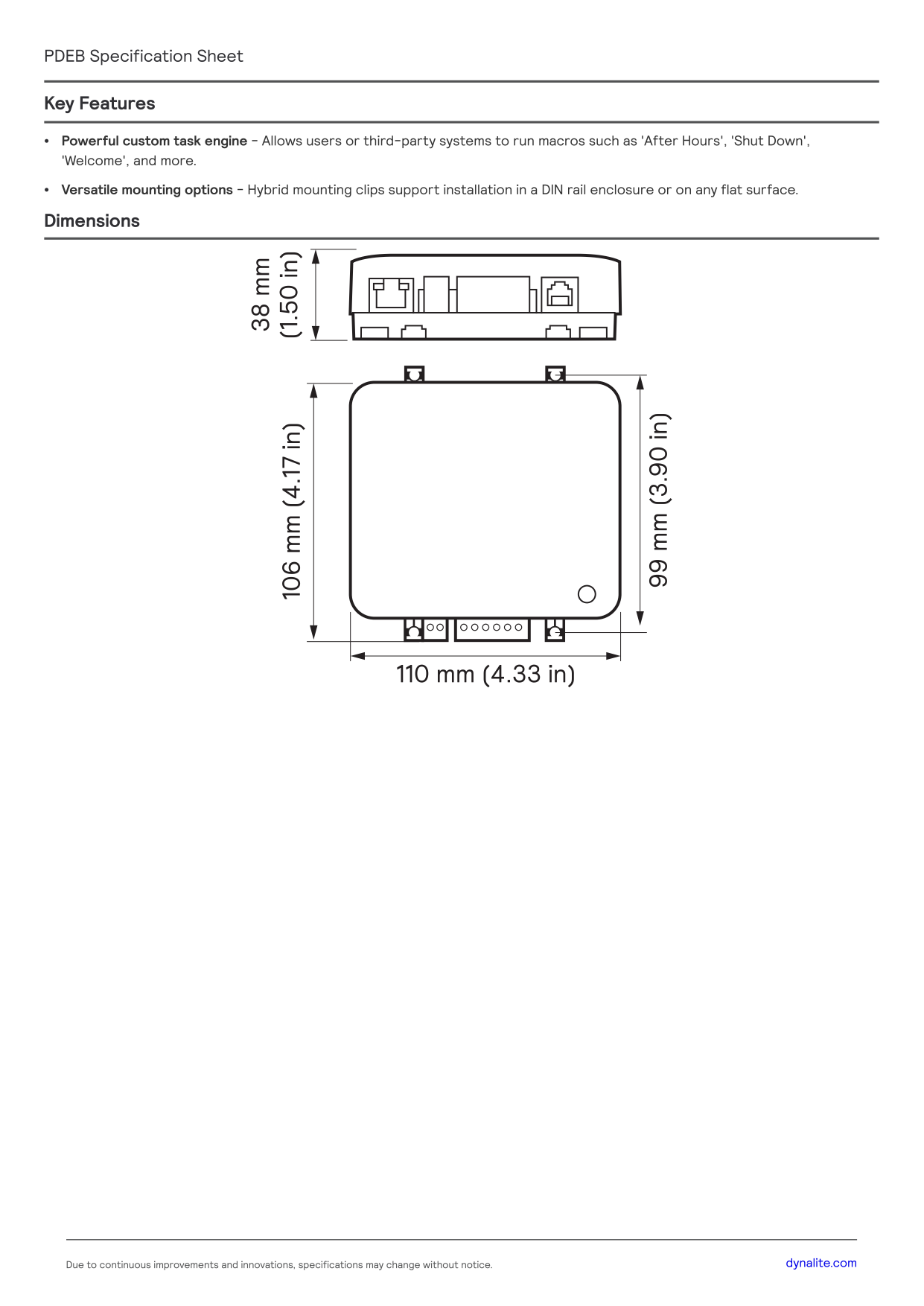Signify Dynalite PHILIPS Dynalite PDEB Ethernet Bridge 913703240009 Signify Dynalite PHILIPS Dynalite PDEB Ethernet Bridge 913703240009