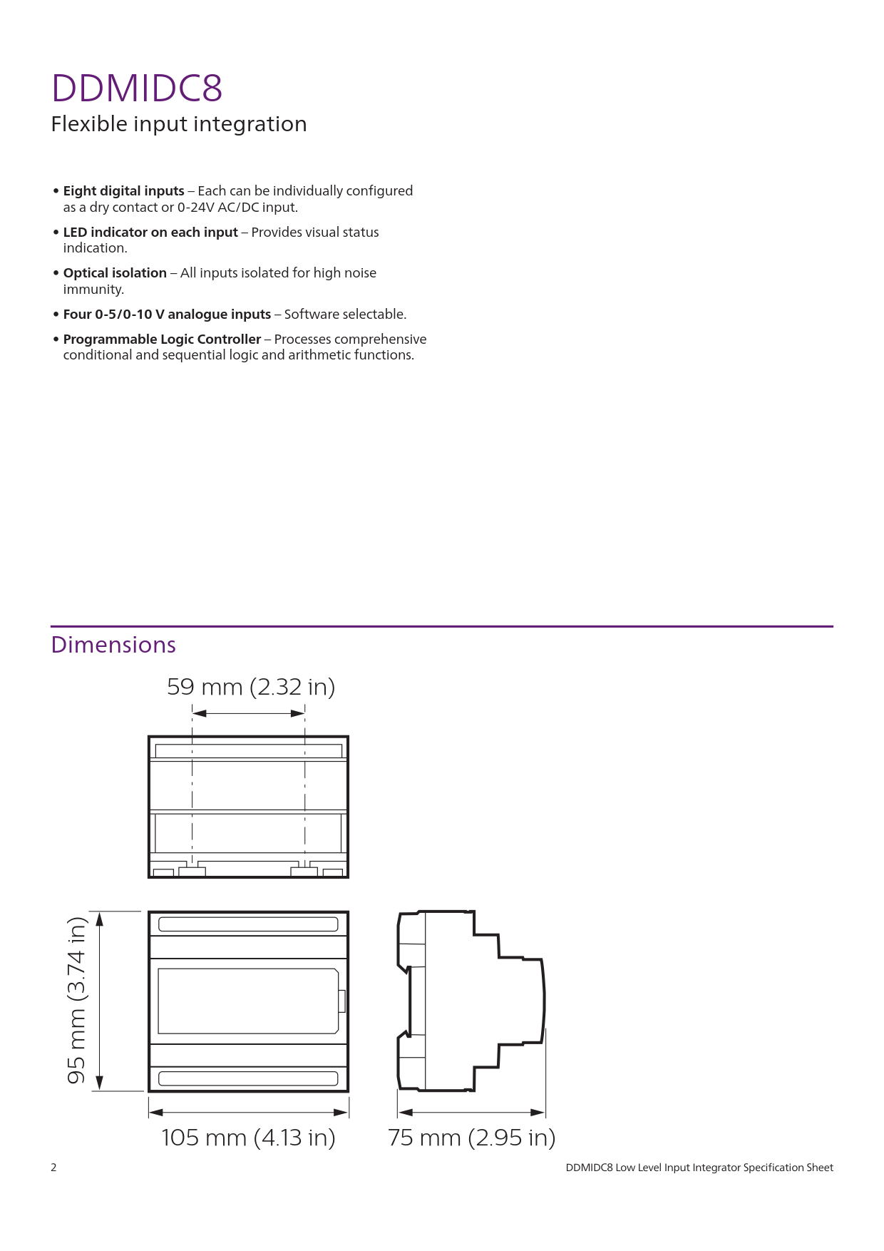 Signify Dynalite PHILIPS Dynalite DDMIDC8 Low Level Input Integrator 913703081109 Signify Dynalite PHILIPS Dynalite DDMIDC8 Low Level Input Integrator 913703081109
