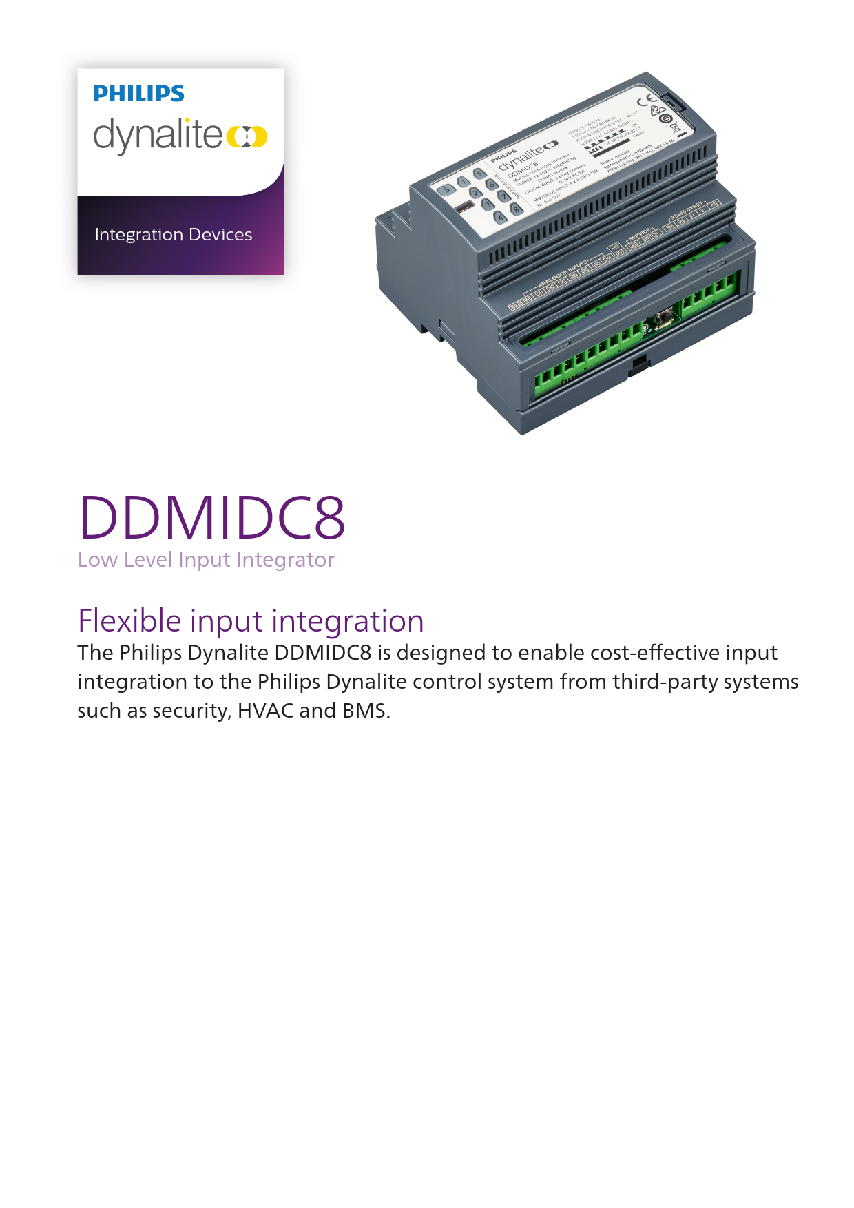 Signify Dynalite PHILIPS Dynalite DDMIDC8 Low Level Input Integrator 913703081109 Signify Dynalite PHILIPS Dynalite DDMIDC8 Low Level Input Integrator 913703081109
