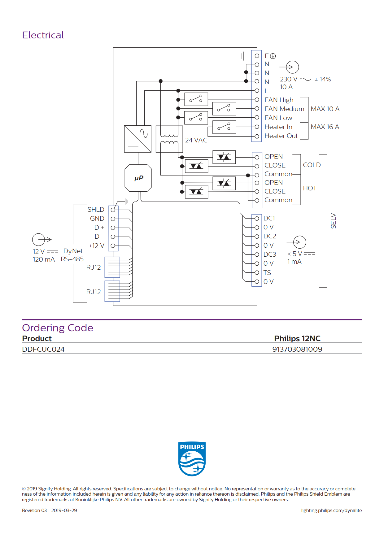 Signify Dynalite PHILIPS Dynalite DDFCUC024 Fan Coil Unit Controller 913703081009 Signify Dynalite PHILIPS Dynalite DDFCUC024 Fan Coil Unit Controller 913703081009