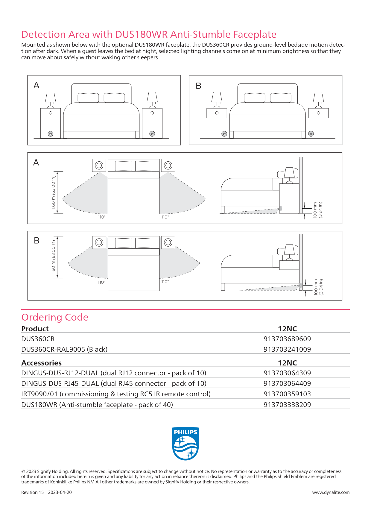 Signify Dynalite PHILIPS Dynalite DUS360CR Multifunction Sensor 913703500709 Signify Dynalite PHILIPS Dynalite DUS360CR Multifunction Sensor 913703500709