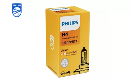 PHILIPS Vision car headlight bulb H4 12V 60/55W P43t-38 12342PRC1 867000111608