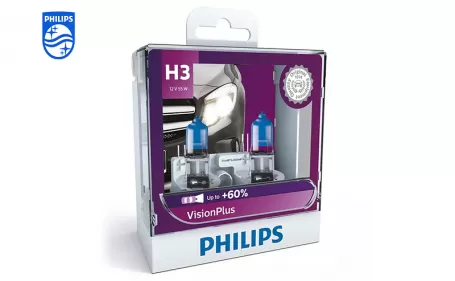 PHILIPS Vision plus car headlight bulb H3 12V 55W PK22s 12336VPS2 924830417145