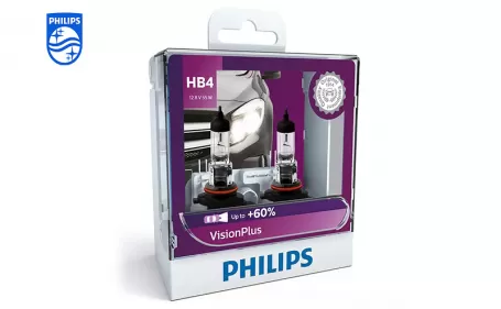 PHILIPS Vision plus car headlight bulb HB4 12.8V 55W P22d 9006VPS2 923038417909