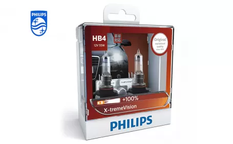 PHILIPS X-tremeVision G-forcecar headlight bulb HB4 12V 55W P22d 9006XVS2 923089417909