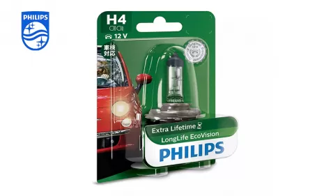 PHILIPS LongLife EcoVision car headlight bulb H4 12V 60/55W P43t-38 12342LLECOB1 924097017110