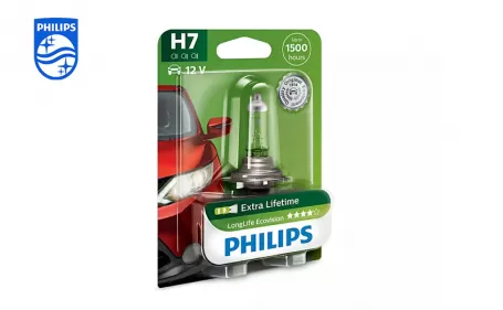 PHILIPS LongLife EcoVision car headlight bulb H7 12V 55W PX26d 12972LLECOB1 924096917110