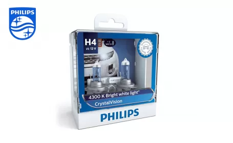 PHILIPS CrystalVision Headlight bulb H4 12V 60/55W P43t-38 12342CVSM 867000101372