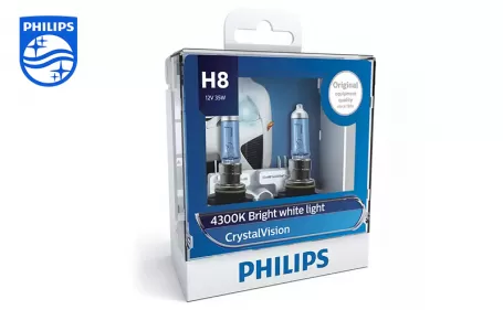 ​PHILIPS CrystalVision Headlight bulb H8 12V 35W PGJ19-1 12360CVS2 867000118988